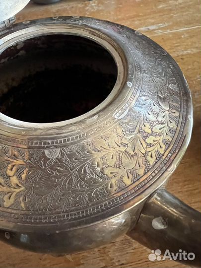 Набор чайник, сахарница, молочник из олова