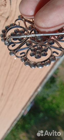 Брошь винтаж СССР,875 серебро