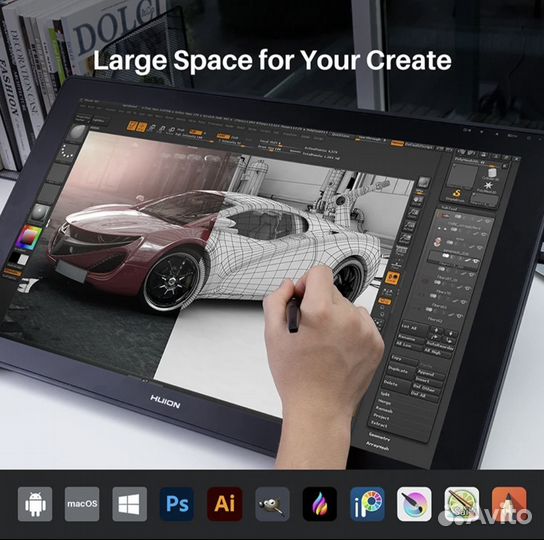 Граф. Планшет Huion Kamvas 24