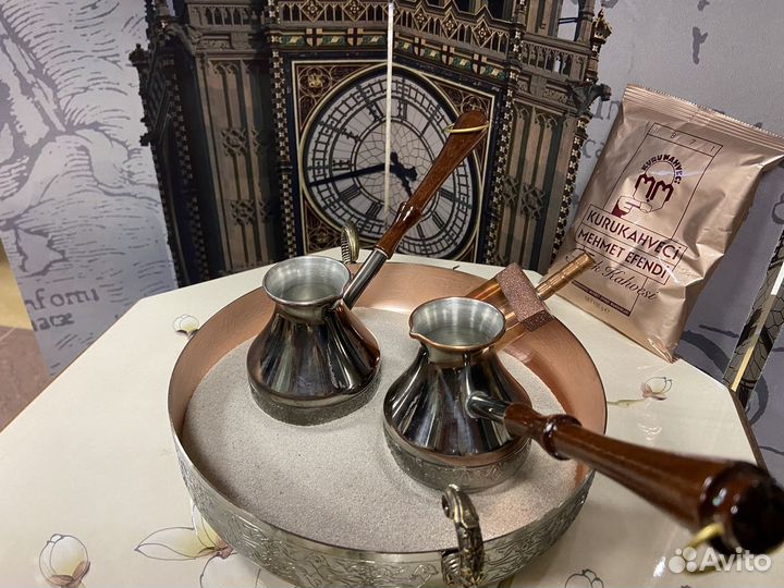 Набор медный для приготовления кофе на песке