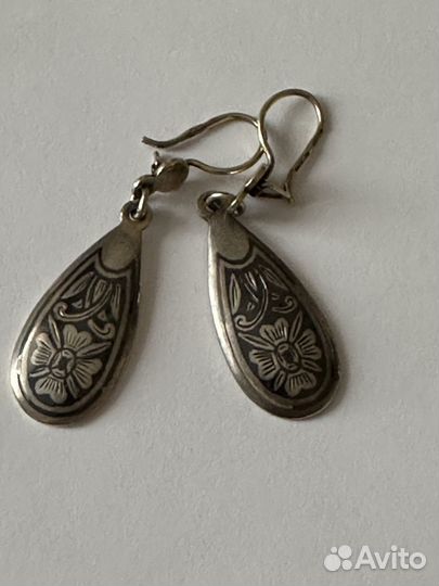 Серьги серебро