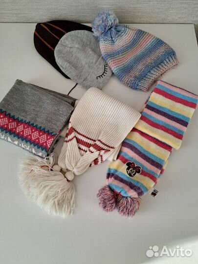 Комплект шапка и шарф, детские шарфы,шапки лотом
