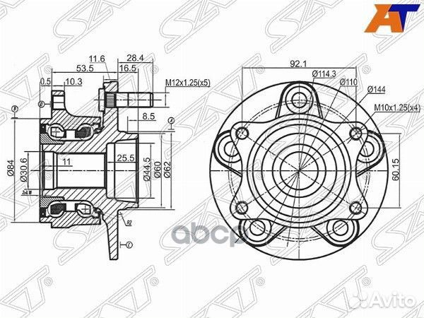 Ступичный узел перед/зад suzuki grand vitara 05