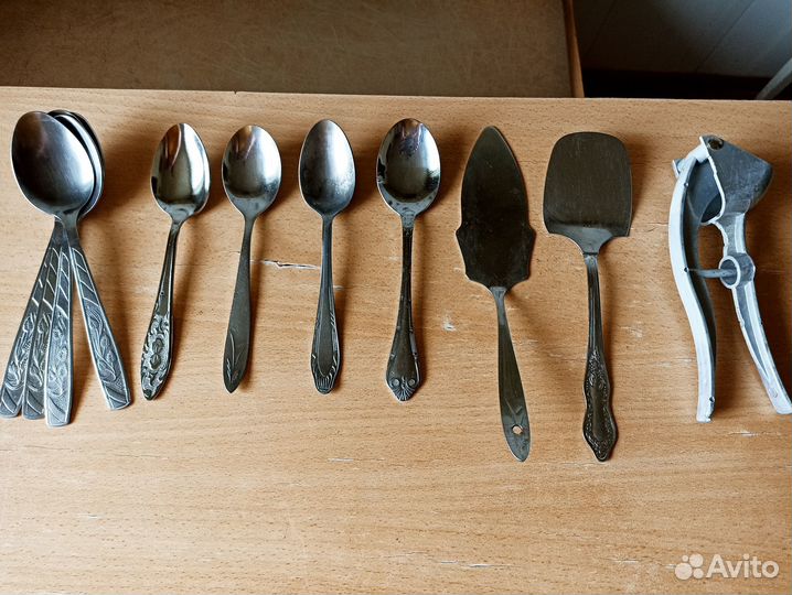 Ложки + вилки + ножи. Нержавейка. СССР