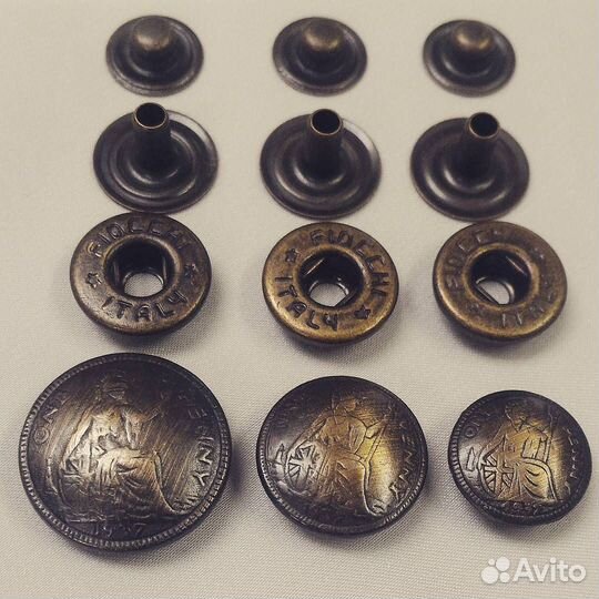 Швейная фурнитура кнопки для одежды Италия