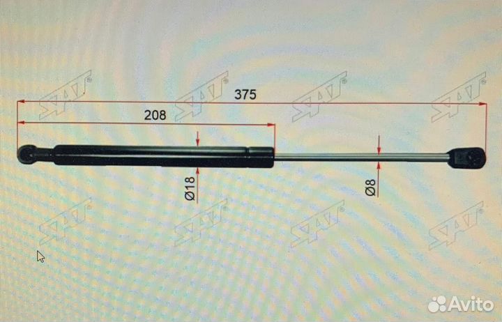 Амортизатор крышки багажника honda CR-V RD5 01-06