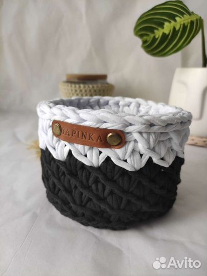 Вязаная органайзер корзина для хранения