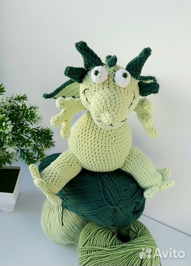 Вязаный Дракончик крючком ручной работы
