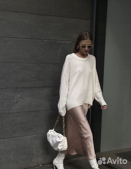 Юбка миди шелковая