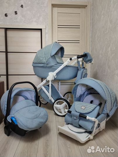 Коляска 3 в 1 Adamex Luciano Delux