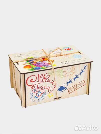 Коробка подарочная деревянная