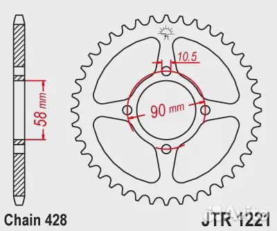 Звезда ведомая JTR1221 44