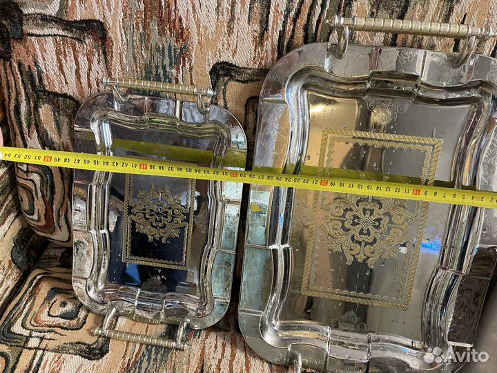 Подносы металл и стекло