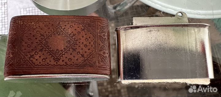 Зажигалка бензиновая винтаж кожа