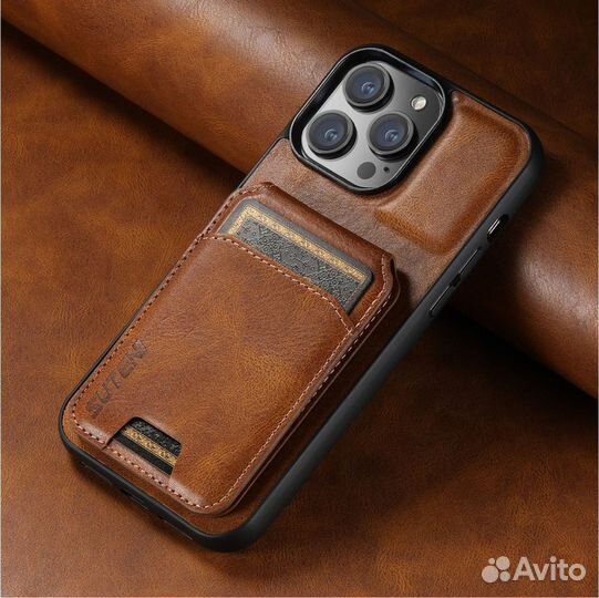 Чехол на iPhone 13 кожаный