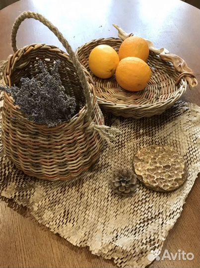 Корзинки из бумажной лозы