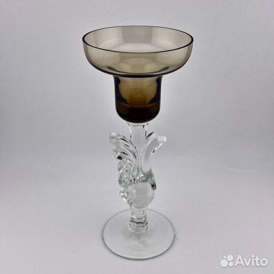 Подсвечник из цветного стекла. Гхз. СССР