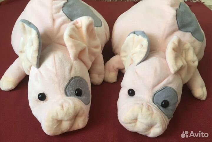 Мягкие игрушки свинки двойняшки, Windel утенок,Лун