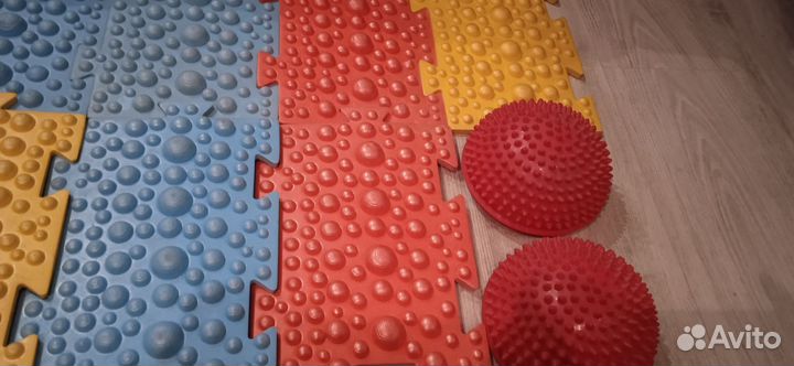 Модульный массажный коврик+2полусферы