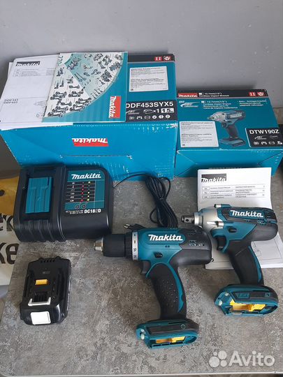 Набор шуруповерт гайковерт makita оригинал