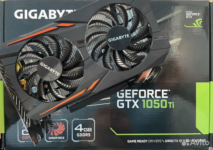 Видеокарта Gigabyte GeForce GTX 1050 Ti 4Gb