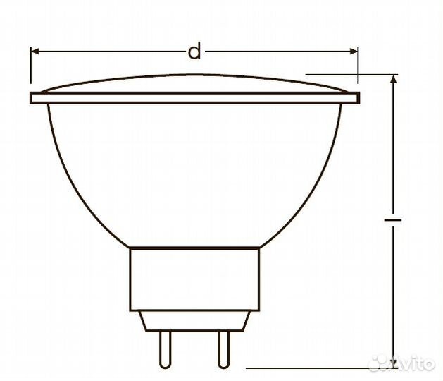 Лампа Osram 44865 WFL 35W GU5.3 12V