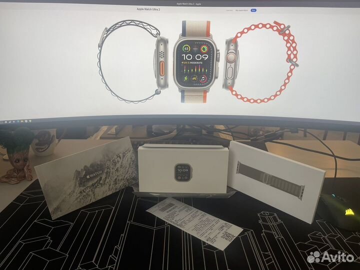 Apple watch ultra 2 Titanium Olive Alpine Loop M