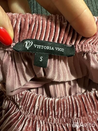 Бархатная плиссированная юбка Vittoria Vicci (S)