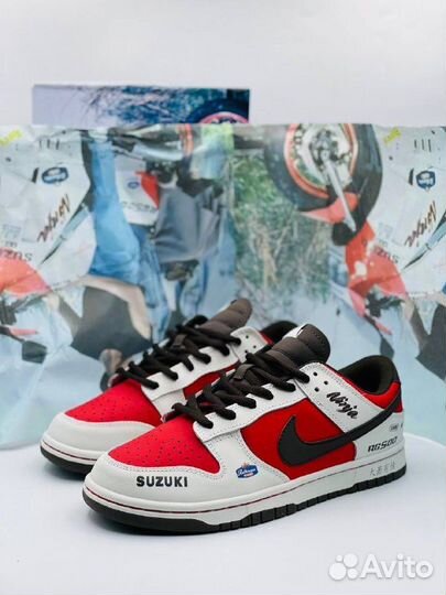 Nike SB Dunk air low 1 красно-белые разм. 40