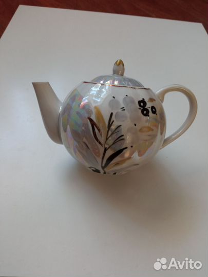 Чайник и сахарница фарфор Дулево