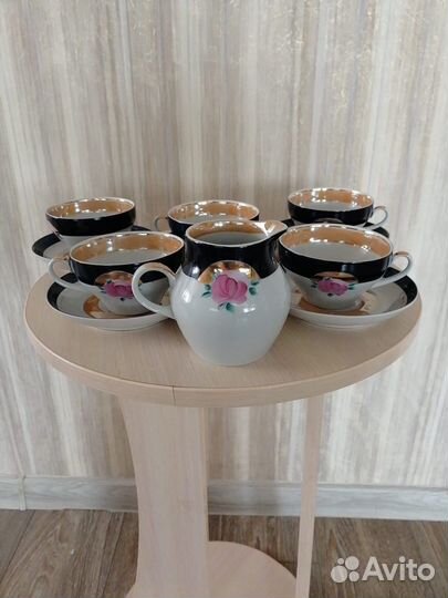 Чайный сервиз СССР дулево Астра в медальоне