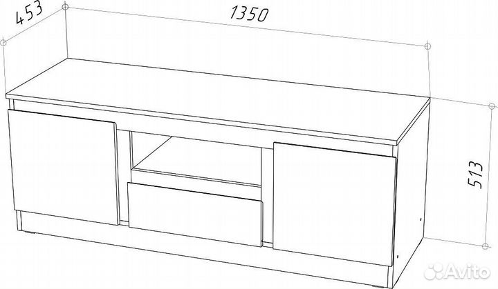 Тумба тв-135 Stern (Штерн) дизайн 2