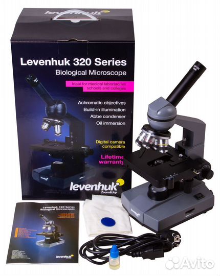 Микроскоп Levenhuk 320 base, монокулярный