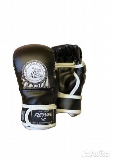 Перчатки для мма Reyvel Панкратион (черные) (L)