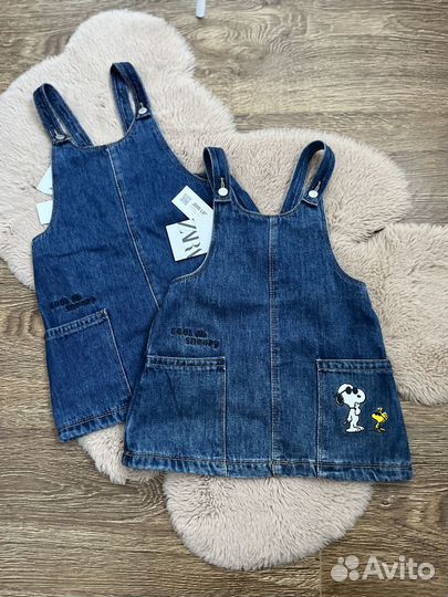 Новые джинсовые сарафаны Zara 98-110