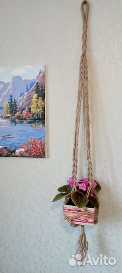 Кашпо подвесное макраме