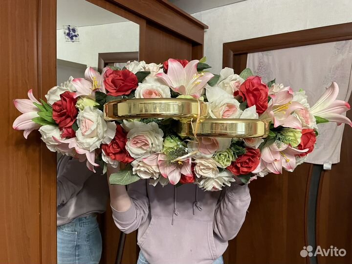 Свадебные кольца на машину