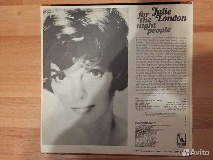 Julie London. For the night people. LP