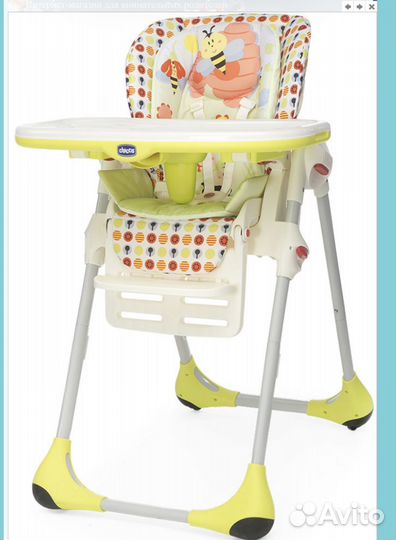 Стульчик для кормления chicco polly