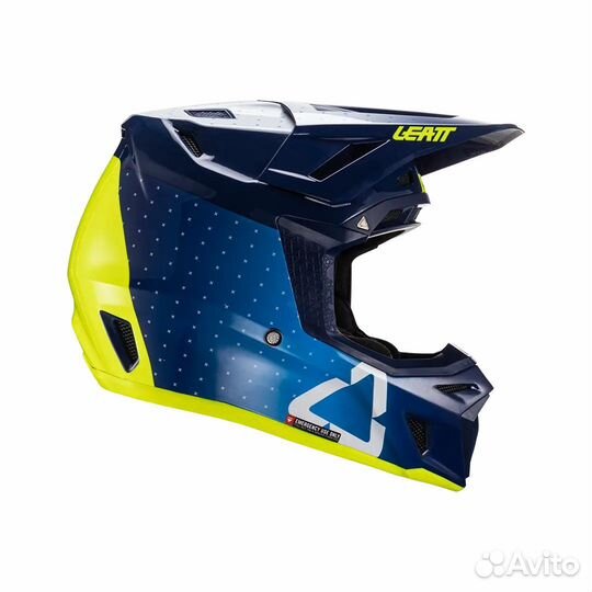 Очки + Шлем Leatt Moto 8.5 Helmet Kit Blue Yellow