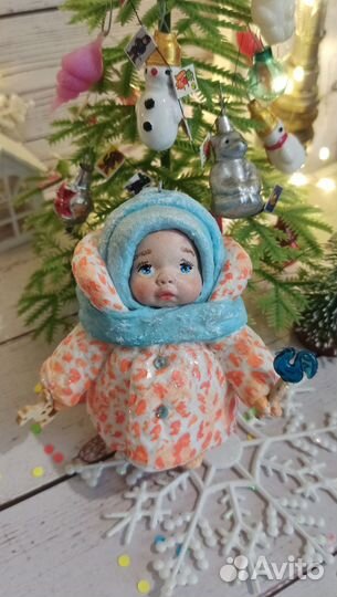 Ватная ёлочная игрушка