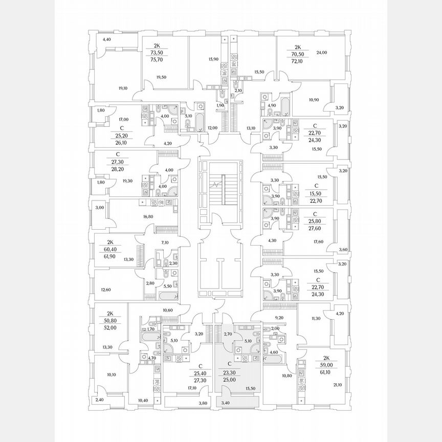 Квартира-студия, 39,5 м², 12/13 эт.