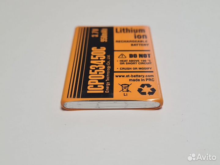 Аккумулятор ET ICP053450C (призматический Li-Ion)