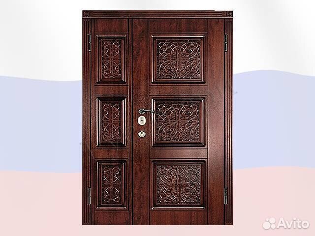 Металлическая входная дверь двустворчатая