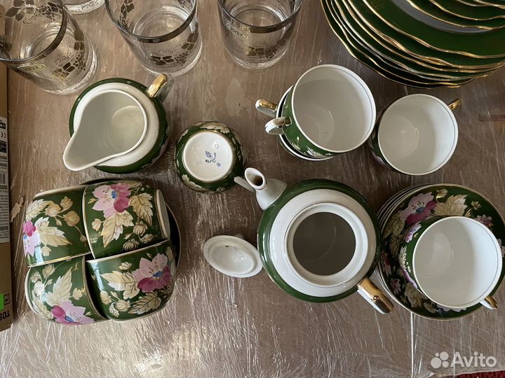 Чайный сервиз СССР Вербилки Шиповник