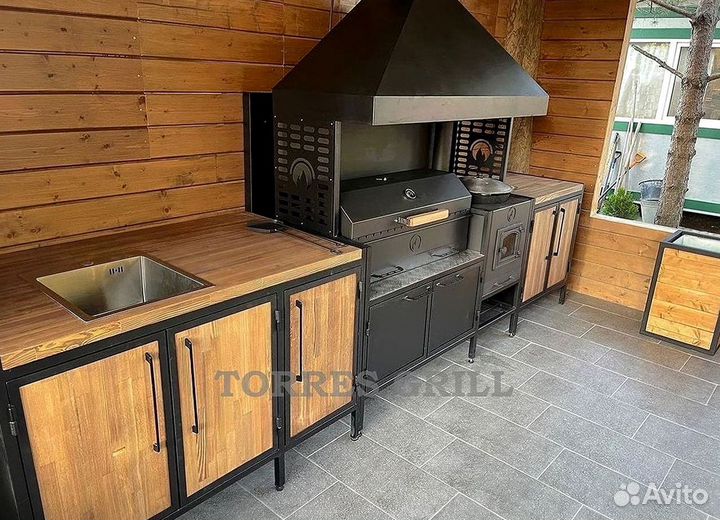 Мангальная зона из металла