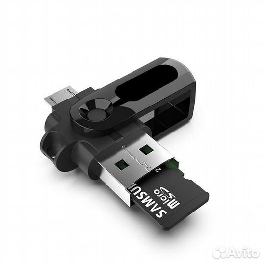Переходник OTG (штекер USB/TF - штекер microUSB)