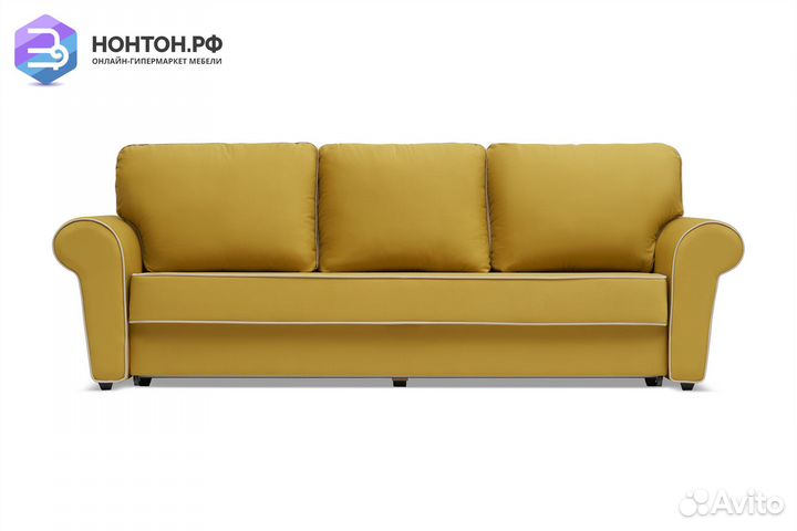 Диван еврокнижка Прованс 3-х местный горчичный