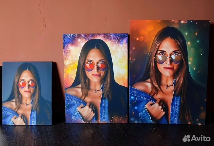 Картина/Портрет по фото на холсте за 3 часа.екб