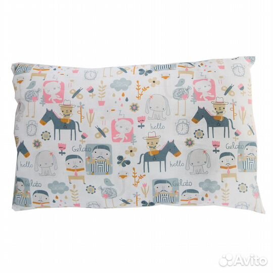 Подушка детская плоская с наволочкой 30х40 новая